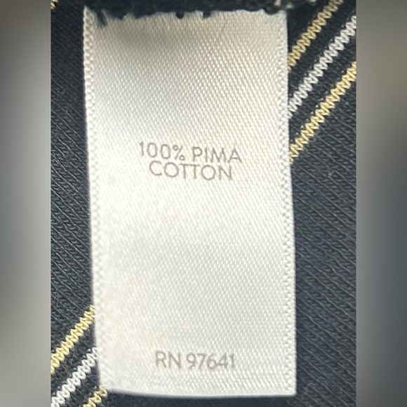 J. Jill Black Tee with White/Tan Stripes. 3/4 Length Bell Sleeve. Size 2X - Picture 8 of 9